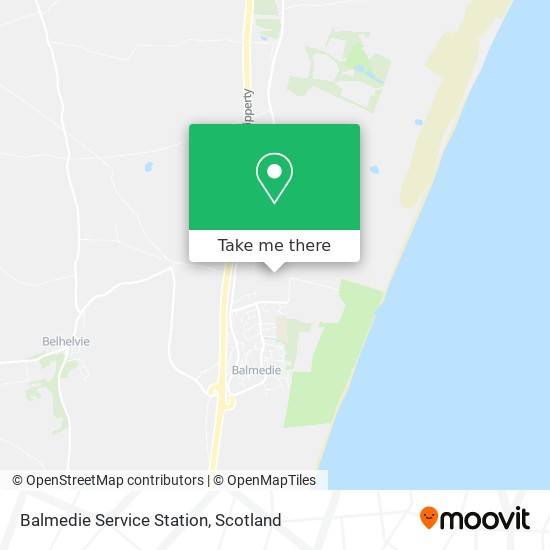 Balmedie Service Station map