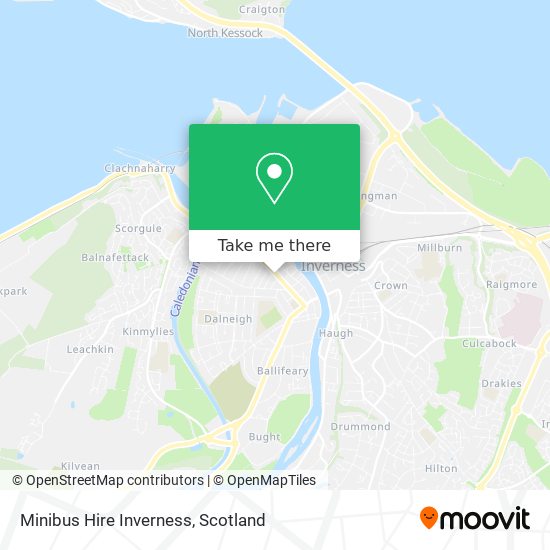 Minibus Hire Inverness map