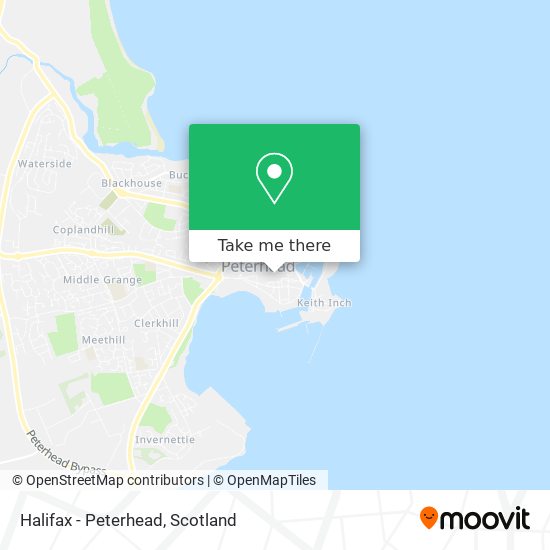 Halifax - Peterhead map