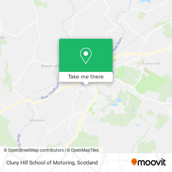 Cluny Hill School of Motoring map