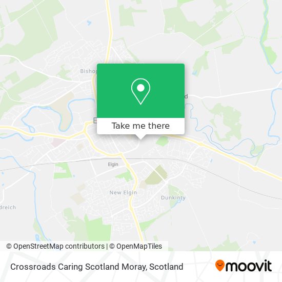 Crossroads Caring Scotland Moray map
