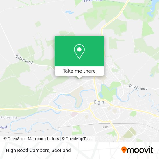 High Road Campers map