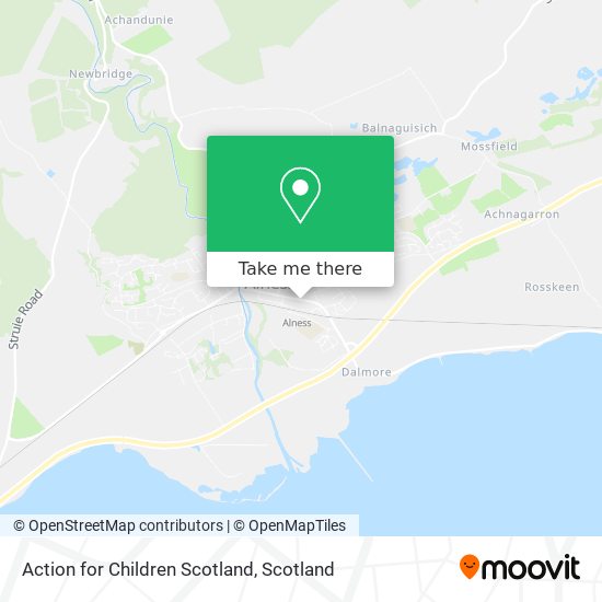 Action for Children Scotland map