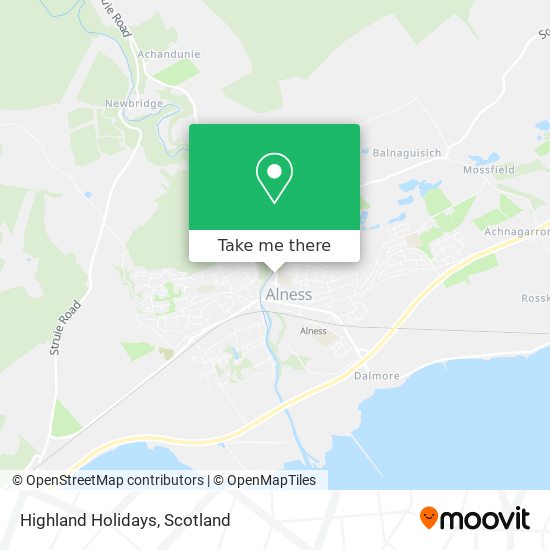 Highland Holidays map