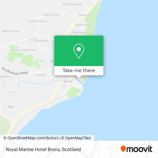 Royal Marine Hotel Brora map