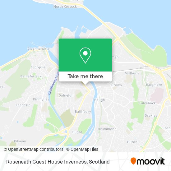 Roseneath Guest House Inverness map
