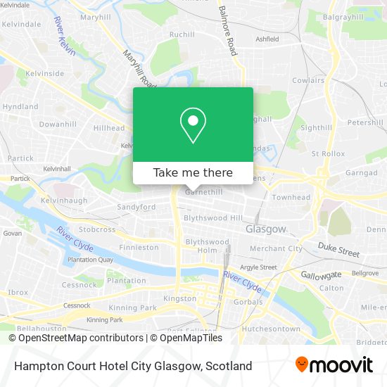 Hampton Court Hotel City Glasgow map