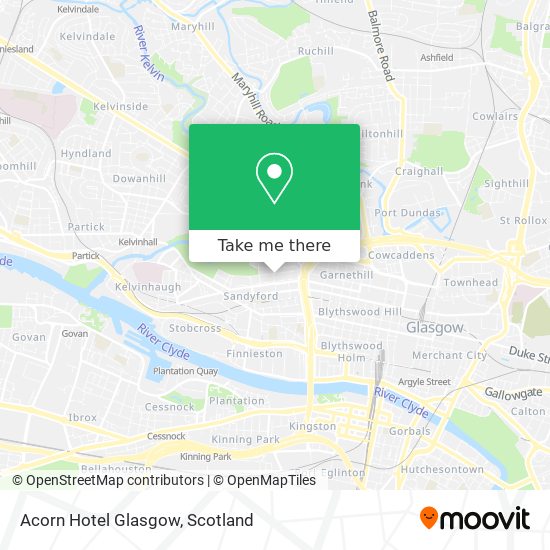 Acorn Hotel Glasgow map