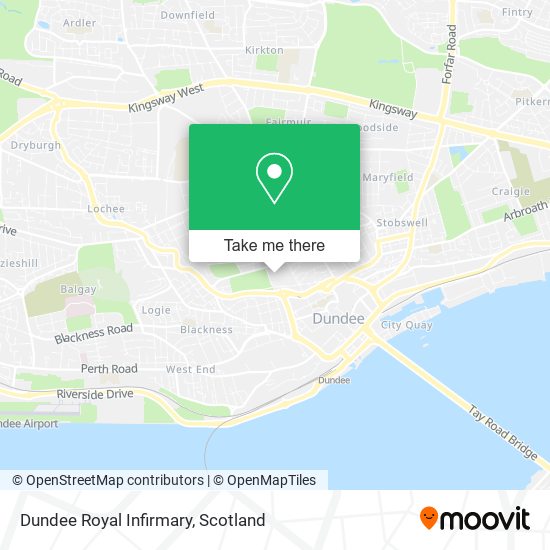 Dundee Royal Infirmary map