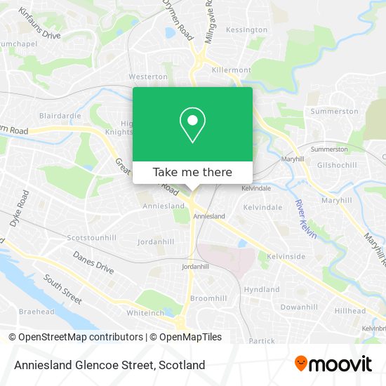 Anniesland Glencoe Street map
