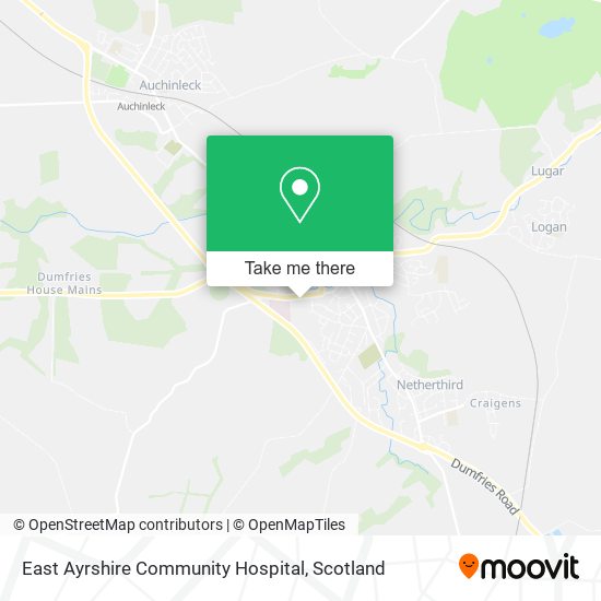 East Ayrshire Community Hospital map