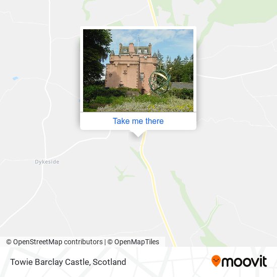 Towie Barclay Castle map