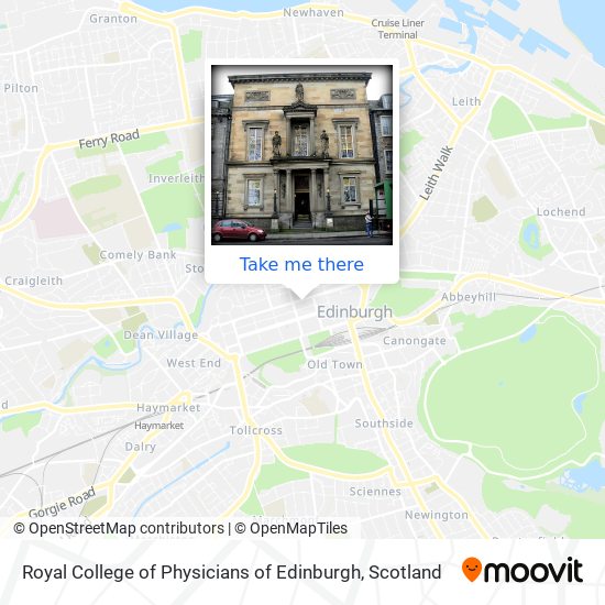 Royal College of Physicians of Edinburgh map