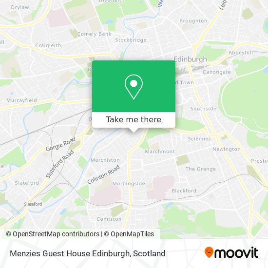 Menzies Guest House Edinburgh map