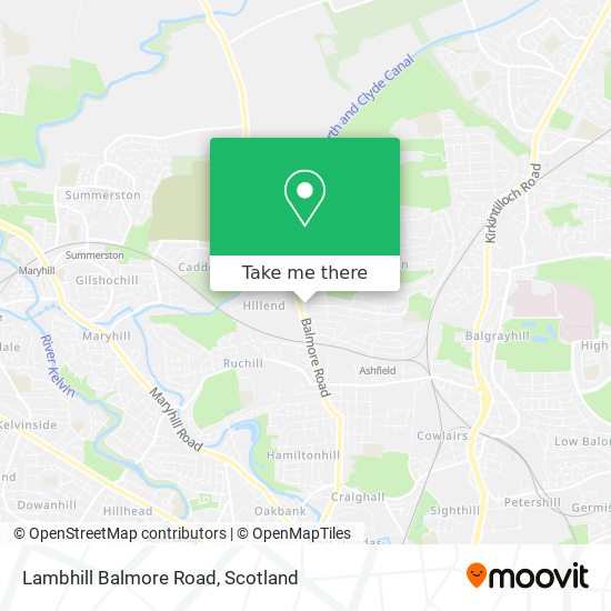 Lambhill Balmore Road map