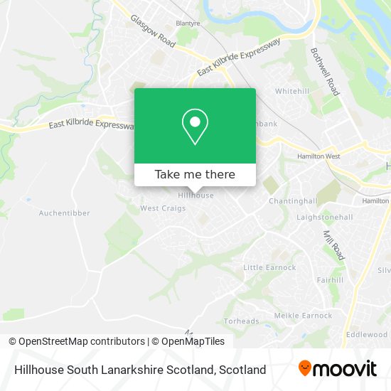 Hillhouse South Lanarkshire Scotland map