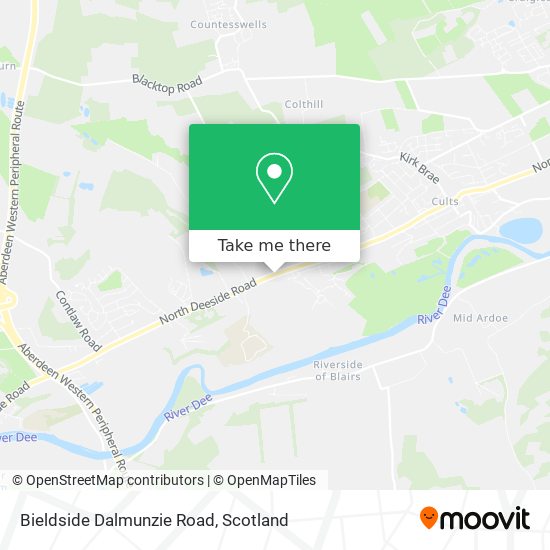 Bieldside Dalmunzie Road map