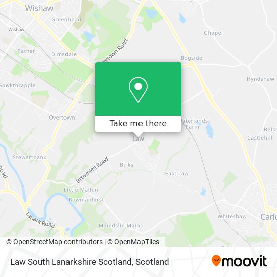 Law South Lanarkshire Scotland map