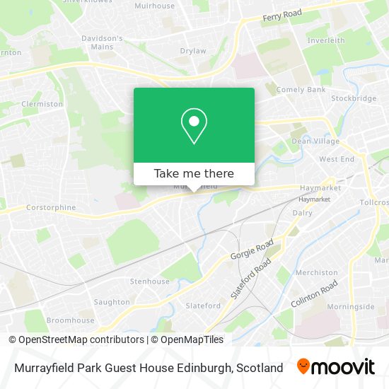 Murrayfield Park Guest House Edinburgh map