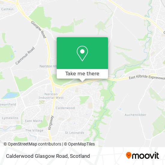 Calderwood Glasgow Road map