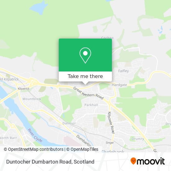 Duntocher Dumbarton Road map