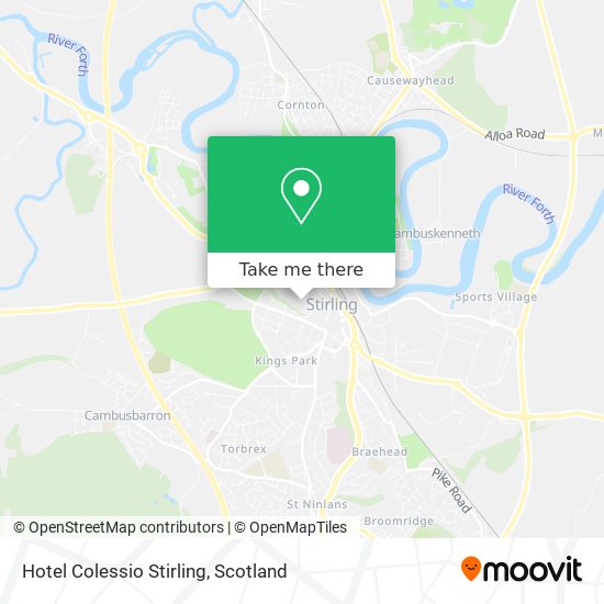 Hotel Colessio Stirling map