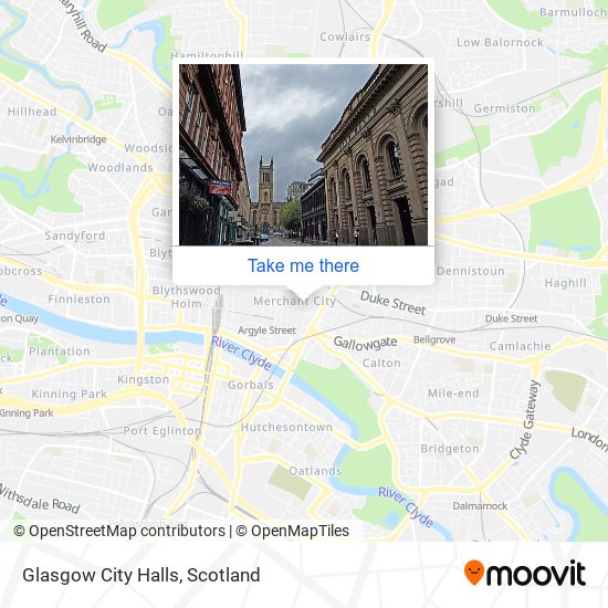 Glasgow City Halls map