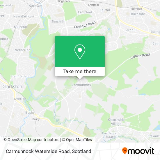Carmunnock Waterside Road map