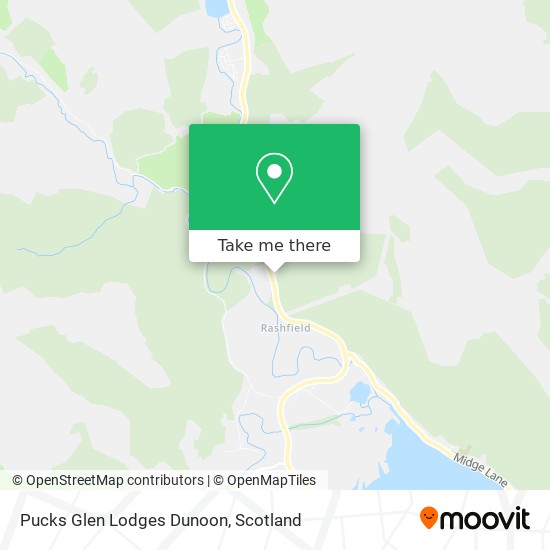 Pucks Glen Lodges Dunoon map