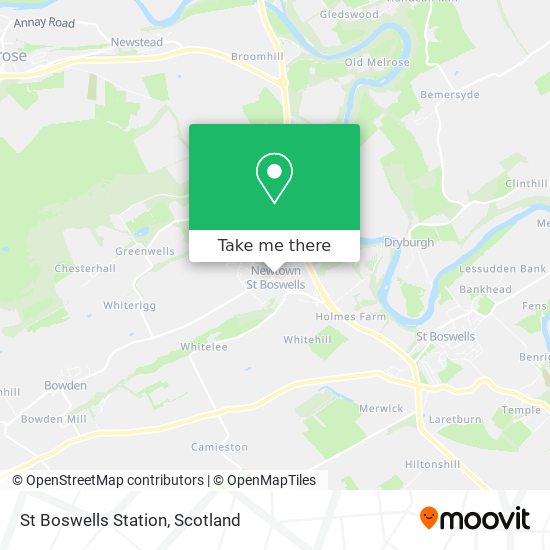 St Boswells Station map