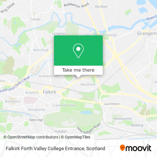 Falkirk Forth Valley College Entrance map