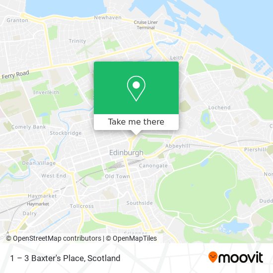 1 – 3 Baxter's Place map