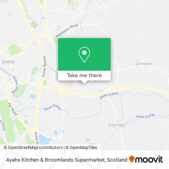 Ayahs Kitchen & Broomlands Supermarket map