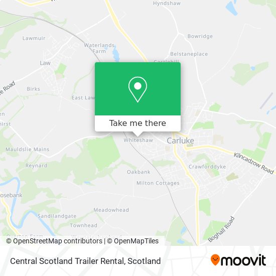 Central Scotland Trailer Rental map