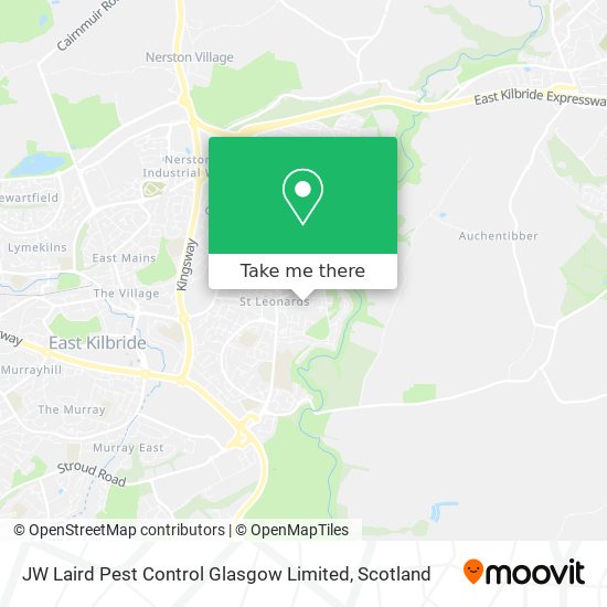 JW Laird Pest Control Glasgow Limited map