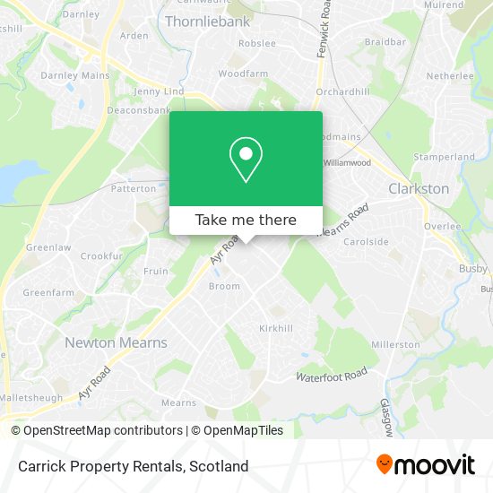 Carrick Property Rentals map