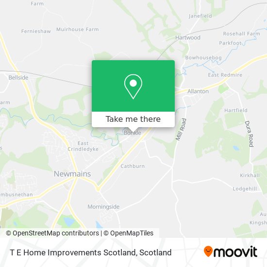 T E Home Improvements Scotland map