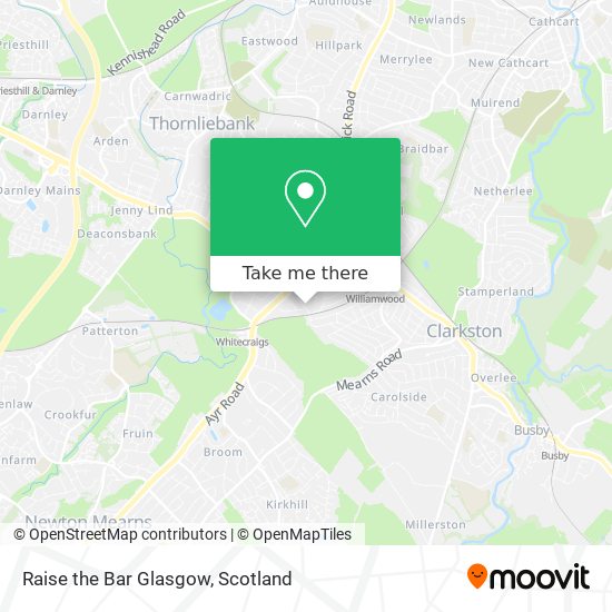 Raise the Bar Glasgow map