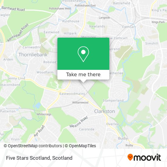 Five Stars Scotland map