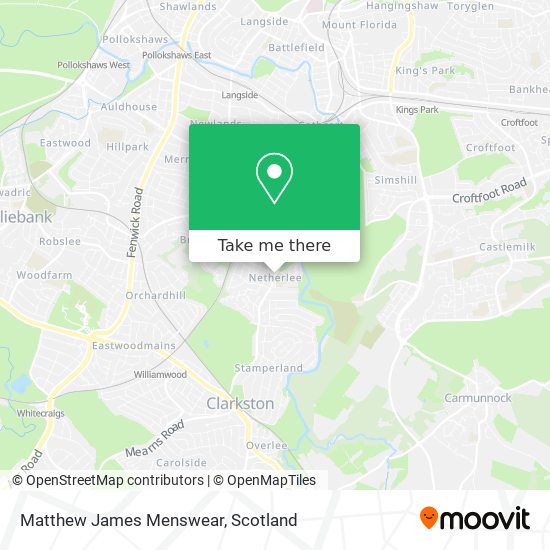 Matthew James Menswear map