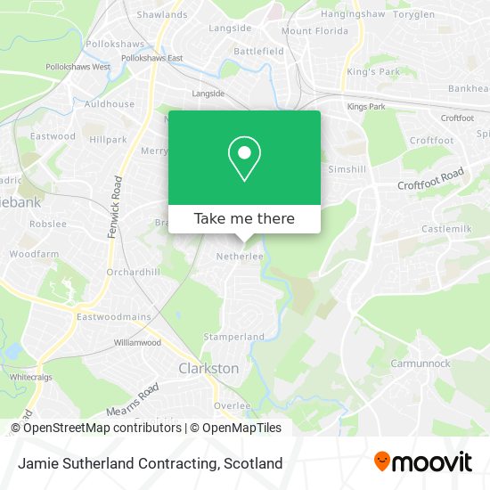 Jamie Sutherland Contracting map