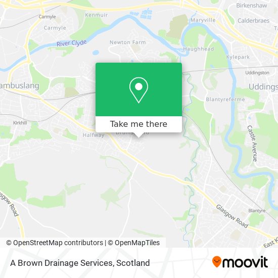 A Brown Drainage Services map