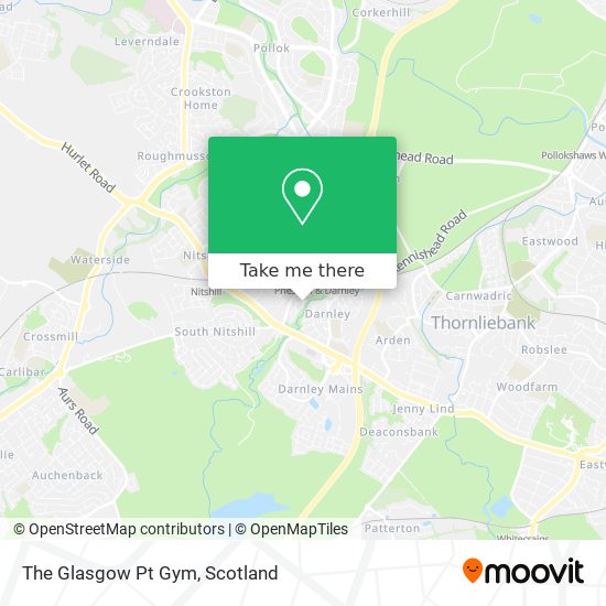 The Glasgow Pt Gym map