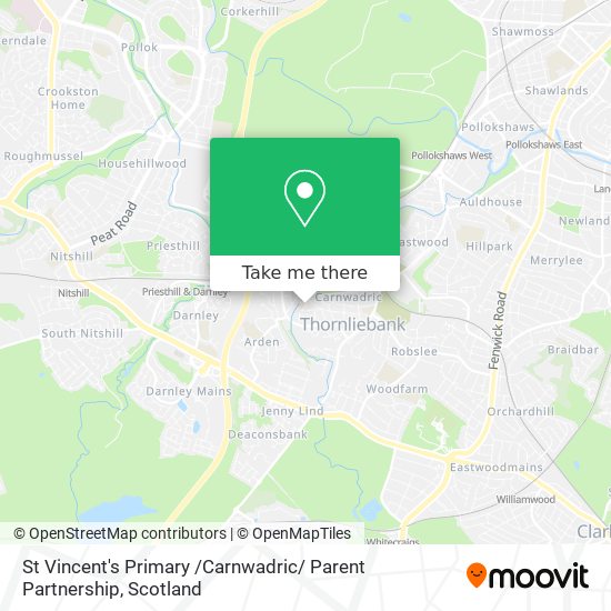 St Vincent's Primary /Carnwadric/ Parent Partnership map