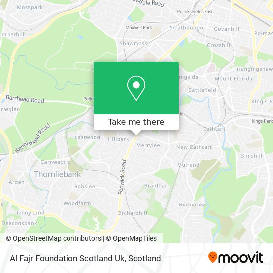 Al Fajr Foundation Scotland Uk map