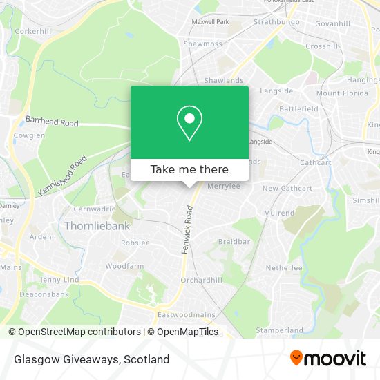 Glasgow Giveaways map