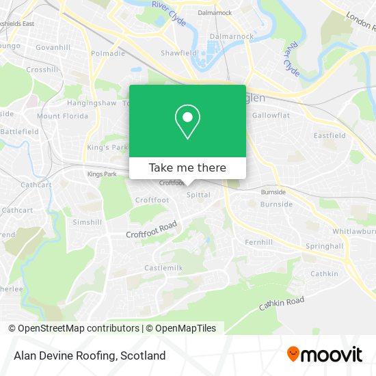 Alan Devine Roofing map