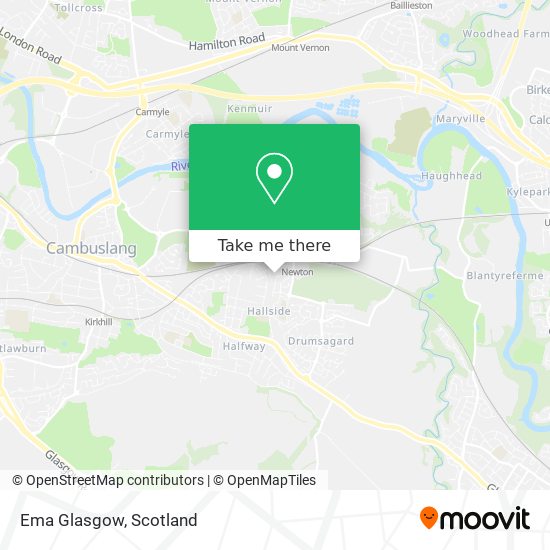 Ema Glasgow map