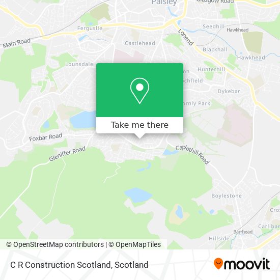 C R Construction Scotland map