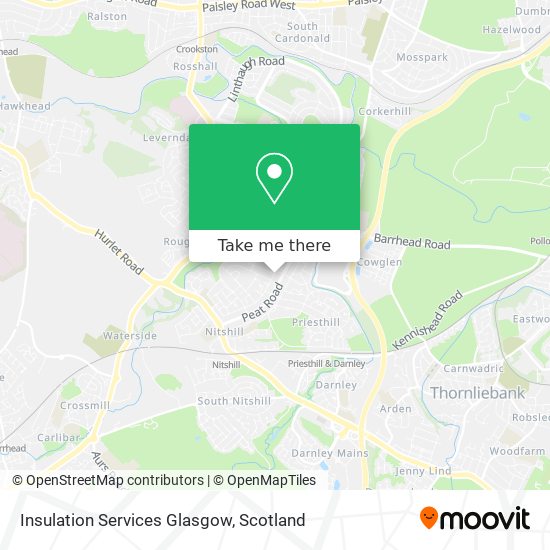 Insulation Services Glasgow map
